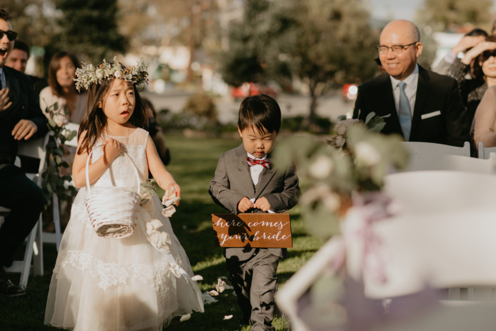 A music festival themed wedding ceremony at The Inn at Rancho Santa Fe