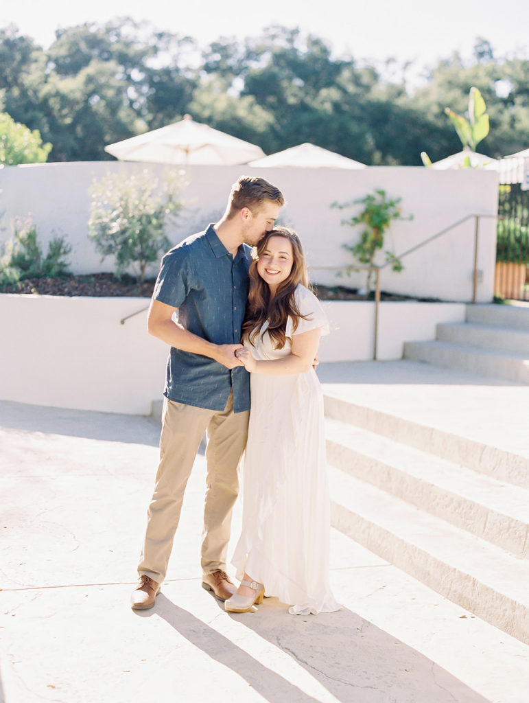 A California-cool rehearsal dinner at Calamigos Ranch, casual bride and groom