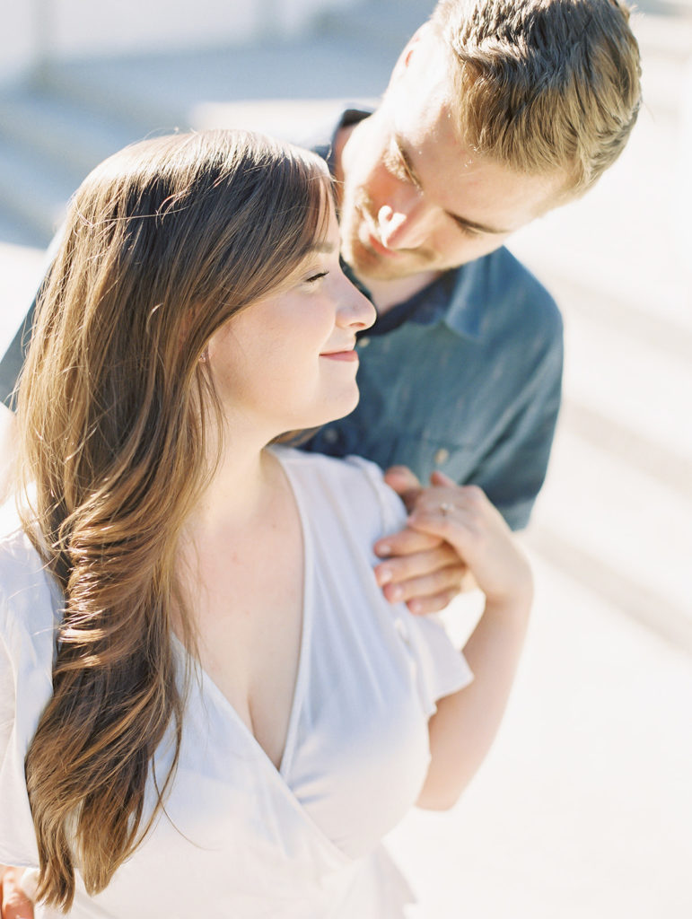A California-cool rehearsal dinner at Calamigos Ranch, casual bride and groom