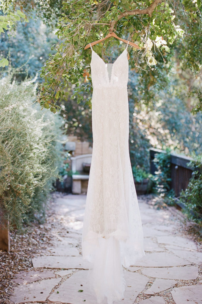 A Romantic Forest Inspired Wedding at the 1909, deep v bride dress