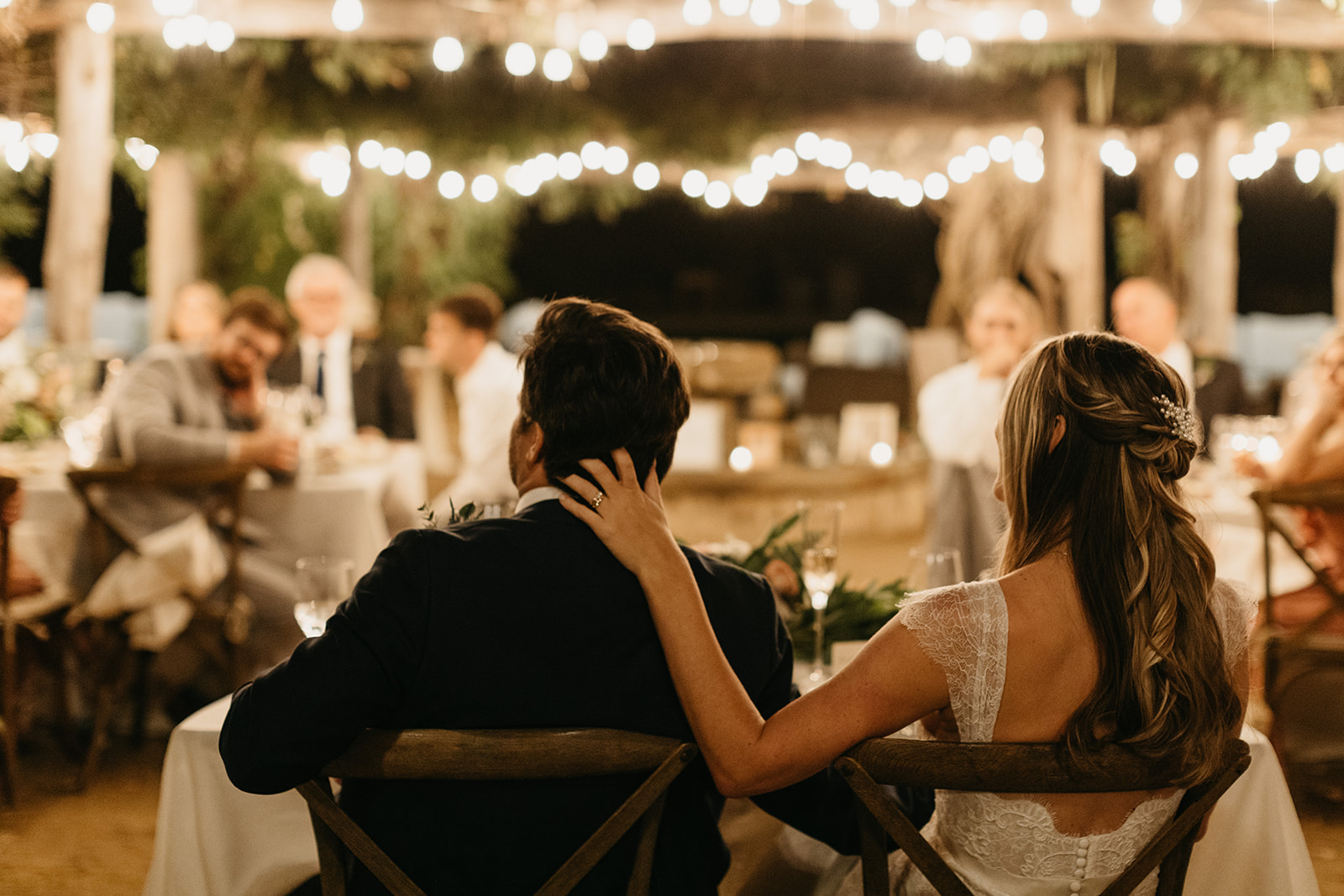 Small, intimate vineyard wedding reception with 20 guests at Roblar Winery