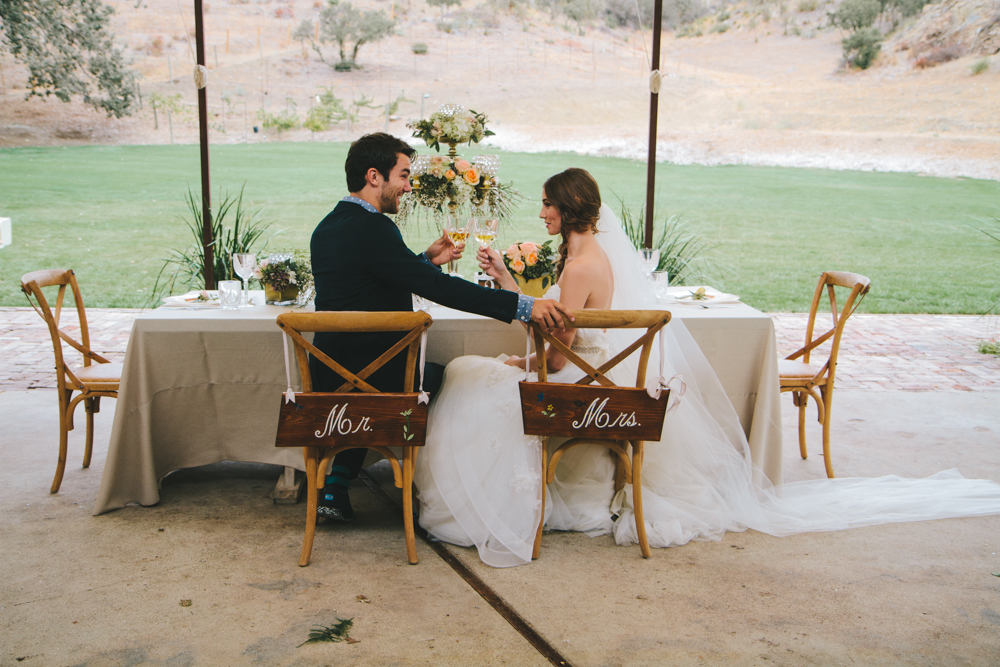 Rustic elegant styled wedding shoot, bride and groom reception