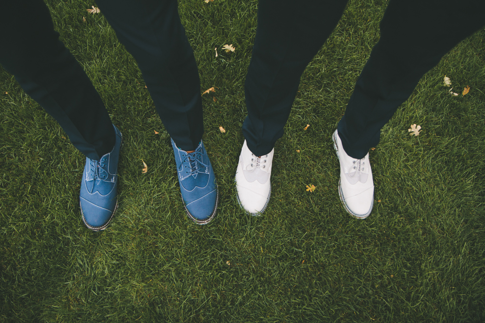 Rustic elegant styled wedding shoot, blue groom shoes