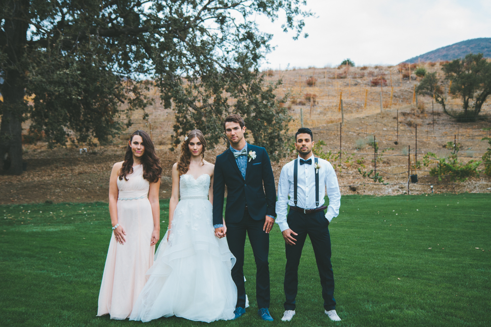 Rustic elegant styled wedding shoot, wedding party photo
