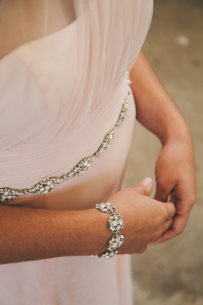 Rustic elegant styled wedding shoot, bridal crystal belt and jewelry