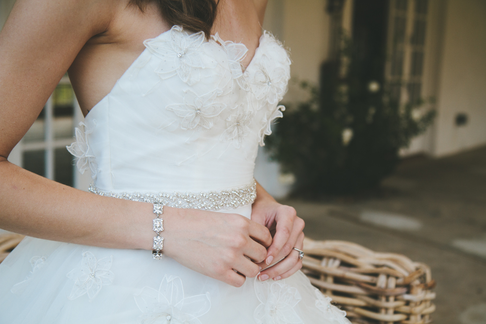 Rustic elegant styled wedding shoot, sweetheart neckline dress with crystal belt