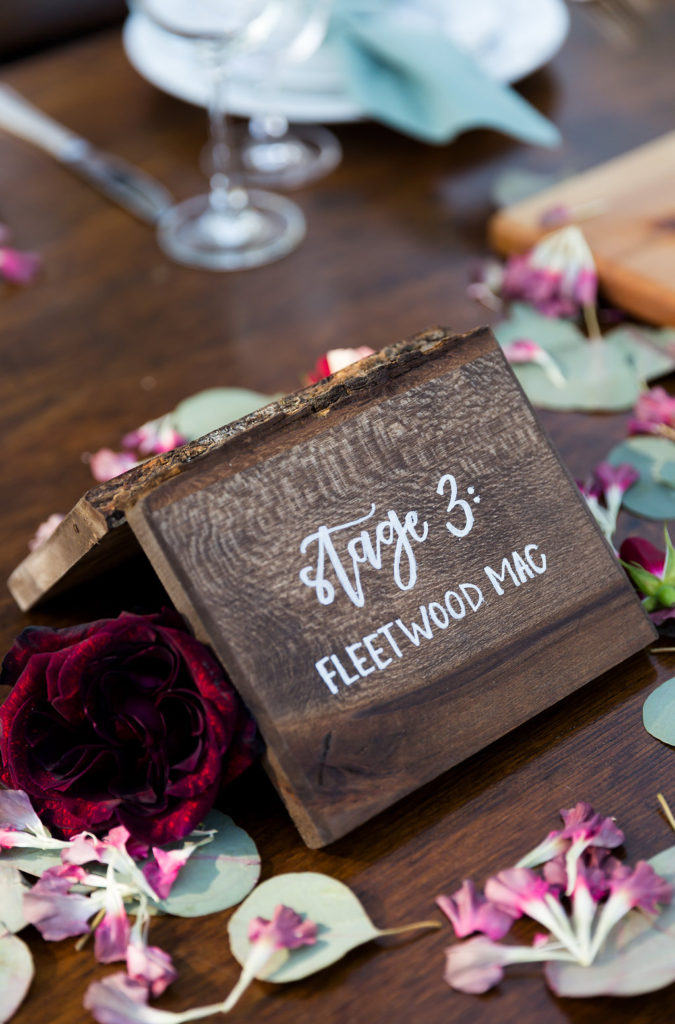 Music themed wooden table numbers