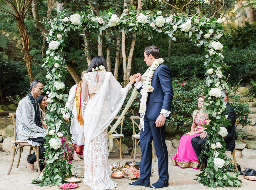 Butterfly Lane Estate wedding, private estate wedding in Montecito, Indian wedding ceremony