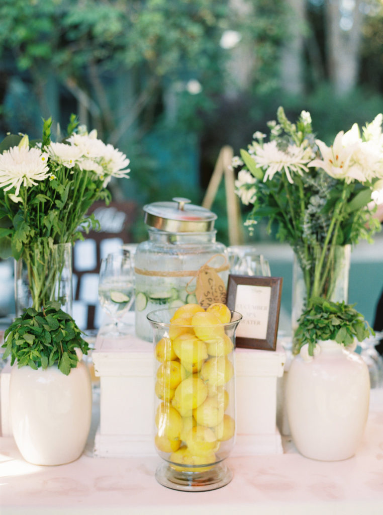 lemon inspired wedding, wedding reception