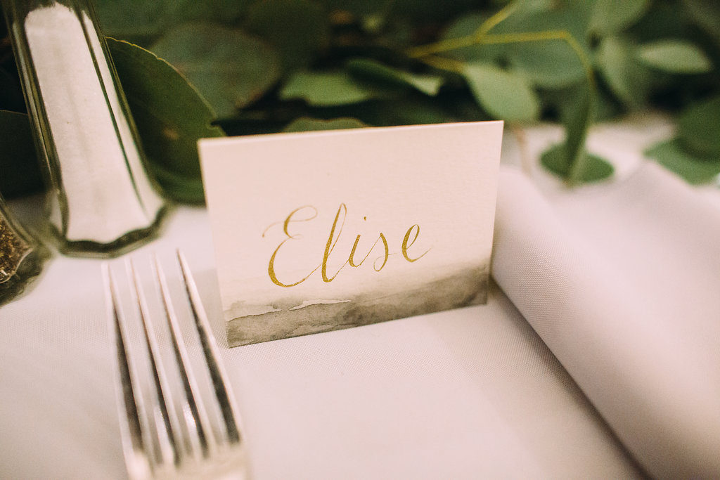 gold foil seating cards