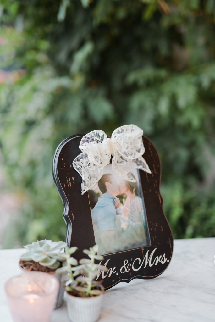 wooden Mr and mrs photo frame
