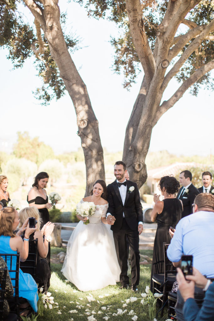 Sogno del fiore wedding ceremony in Santa Ynez winery, wedding precessional