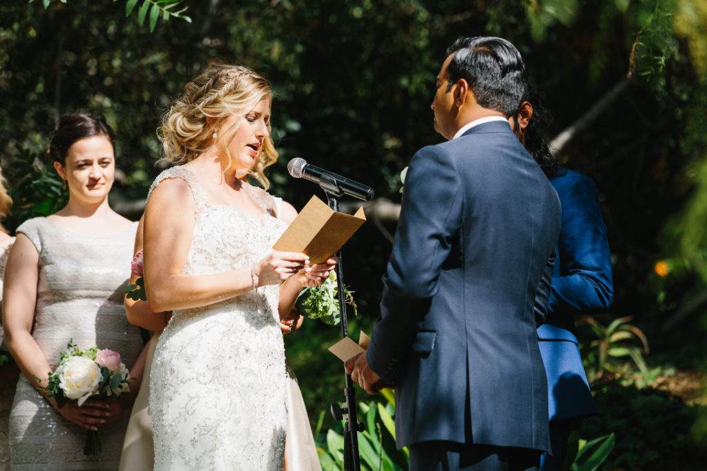 travel themed wedding at Mountain Mermaid, multicultural ceremony, reading vows