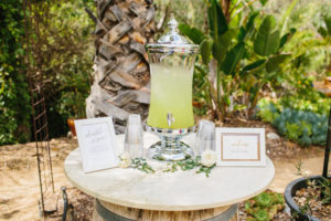 travel themed wedding at Mountain Mermaid, drink station