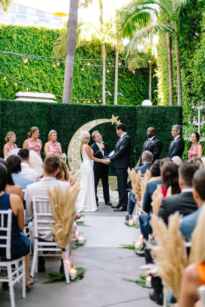 A glam and California infused wedding ceremony at Viceroy Santa Monica