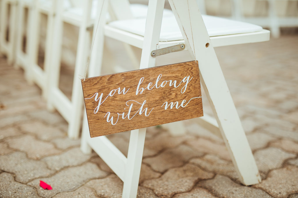 Stunning Indian Wedding ceremony in San Pedro, you belong with me chair sign