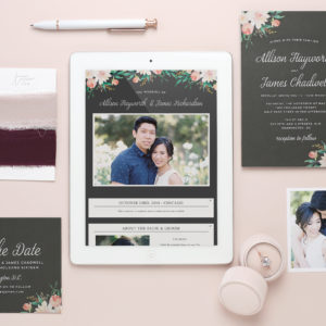 Feathered Arrow Event and Wedding Planning, Basic Invite customized wedding invitations, wedding website