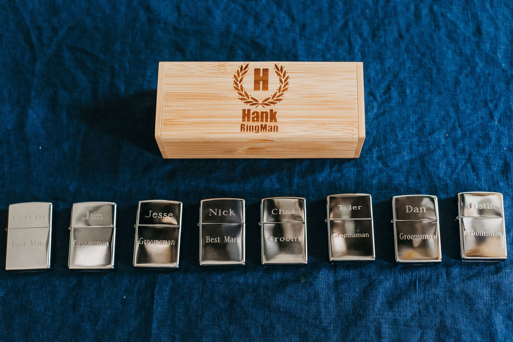 customized lighters as groomsmen gifts