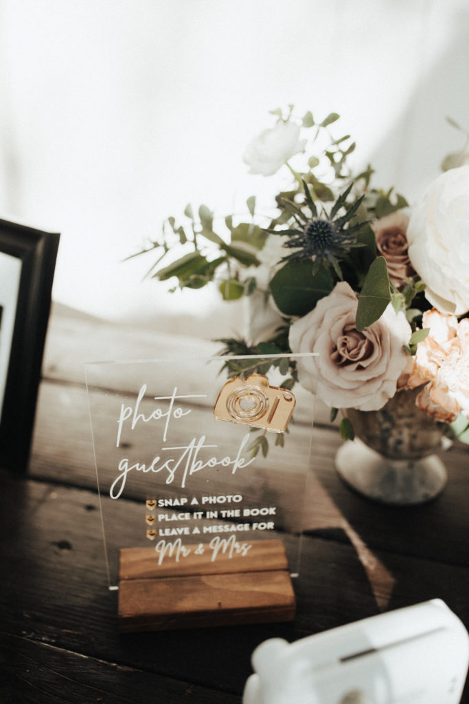 clear acrylic photo guest book sign